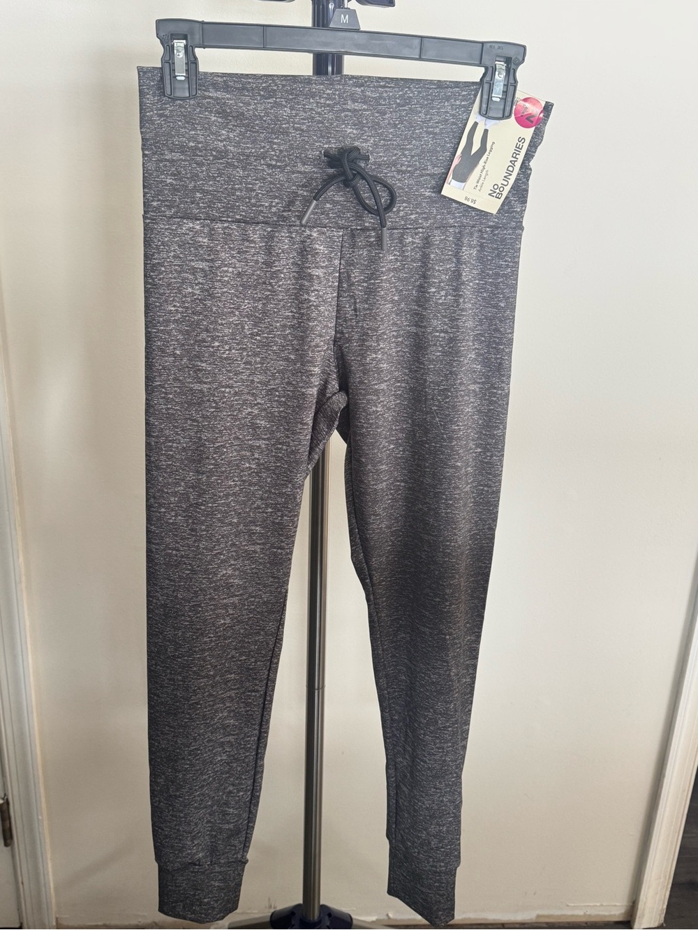 No Boundaries Heathered Charcoal High-Rise Joggers